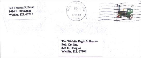 BTK Bill Thomas Killman envelope